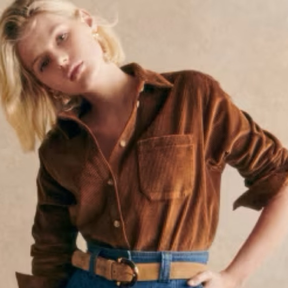 Sezane Max Brown Corduroy. XS